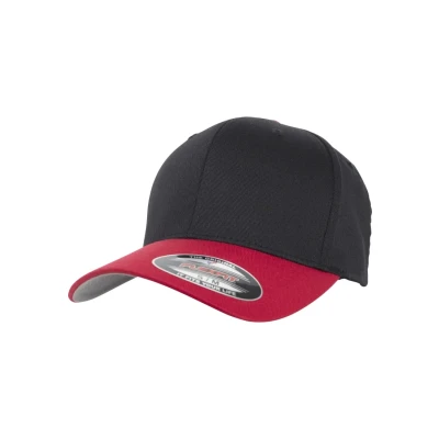 Imagen de Flexfit Wooly Combed 2TONE Gorra, Talla: S/M, Black/red