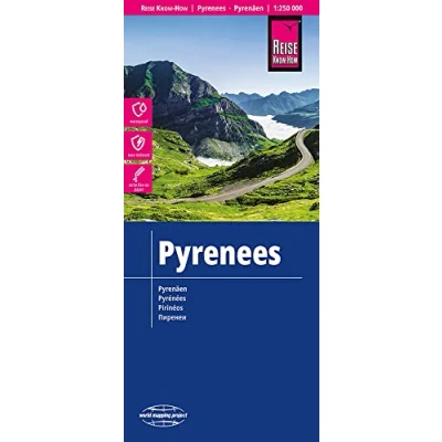 Imagen de Pirineos y Andorra, mapa impermeable de carreteras. Escala 1: 250.000. Reise Know How.: reiß und wasserfest (world mapping project) (Pyrenees (1:250.000))