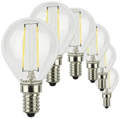 Imagen de SUNSEED 6x Bombilla Esférica Filamento LED E14 2W = 25W Blanco Neutro 4000K