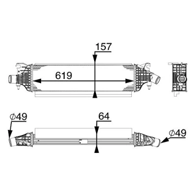 Imagen de Radiador de aire admisión MAHLE CI 213 000P