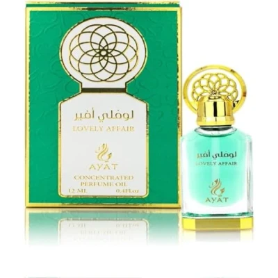 Imagen de Ayat Perfumes Aceite de Perfume 12ml Extracto sin Alcohol, Eau Parfum Calidad Almizcle, Unisex, Oriental, Árabe, Oud, Natural, Ámbar dubai (Loveely Afair 12ml)