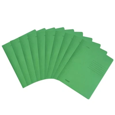 Imagen de Falken Carpeta de cartón (10 unidades, plegada, DIN A4, color verde intenso, fabricado en Alemania), oscuro