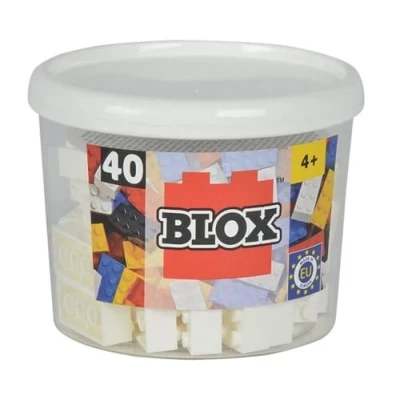 Imagen de Blox Bote de 40 Bloques, Color Blanco (Simba 4118890)