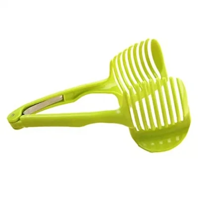 Imagen de Pinzas Para Cortar Tomates, Limones Rodajas Corta Utensilio, Utensilio de Cocina Cortadas Uniformemente (verde)