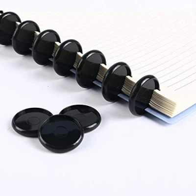 Imagen de Eagle Discbound Discos de expansión, 2.5 cm, adecuados para cuadernos y planificadores personalizables, plástico, negro, paquete 11 (negro)