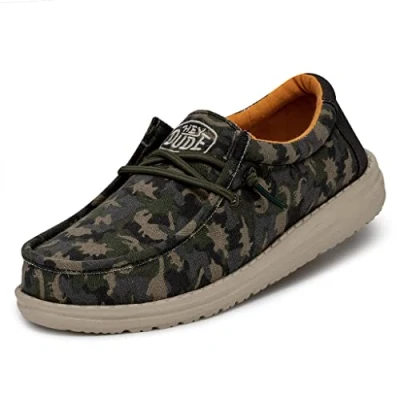 Imagen de Hey Dude Wally Youth Camodino, Moc Toe Shoes, Musk, 31 EU