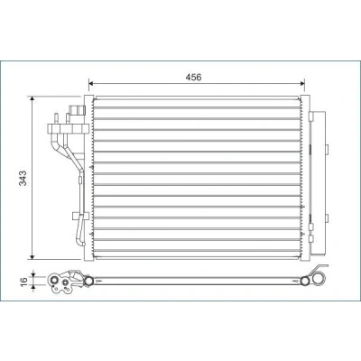 Imagen de VALEO 822629 Condensador con secador Aluminio 343