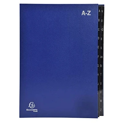 Imagen de Exacompta Ordonator 57222E Archivador rígido (24 x 34 cm, 24 compartimentos), color azul