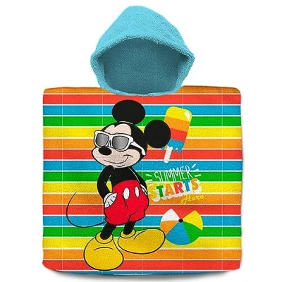 Imagen de Kids Euroswan Poncho de Algodon 60X120cm Mickey, Multicolor (MK 236P)