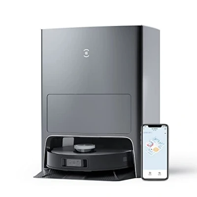 Imagen de ECOVACS DEEBOT X1 OMNI, robot aspirador con función de fregado y estación limpieza multifuncional (autolimpieza), potencia succión 5000pa, evitación obstáculos 3D, batería 260 min