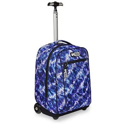 Imagen de Appack Mochila con Ruedas Big Trolley APPAK, Blue Print 2 en 1, Escolar Carro, Crossover System Bolso Niñas, Niños y Adolescentes Bols. Frontal Cremallera