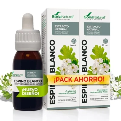 Imagen de Soria Natural Extracto de Espino Blanco Cuida tu Sistema Cardiovascular, Apoya la Circulación Sanguínea Hierbas Botella con 50ml PACK 2 (2)