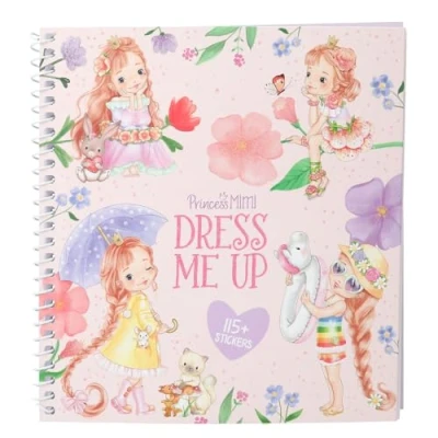 Imagen de Depesche 13577 Princess Mimi Libro Dress Me Up con 24 páginas para diseñar Trajes de Princesa, Incluye 10 Hojas Pegatinas, Papel, Multicolored, One Size