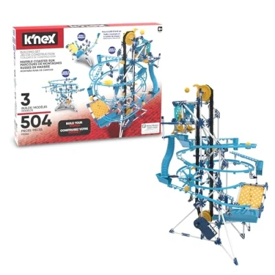 Imagen de K&#039;Nex Marble Run Set de construcción con 3 Modelos (motorizados), más 350 Piezas, Juguetes Aprendizaje Stem para niños, niños y niñas a Partir años,