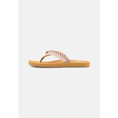 Imagen de Roxy Porto Sandalias de dedo, Mujer, Talla: 36, Natural/crazy pink Tela