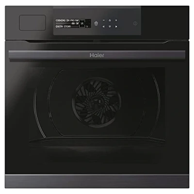 Imagen de Haier I Message Steam Series 4 HWO60SM5S5BH Horno Multifunción con Función Vapor, Limpieza por Aquálisis, Capacidad 70 L, Sonda térmica, 14 Funciones, Interfaz táctil, Negro, 59,5 x 55 cm
