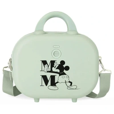 Imagen de Disney Mickey Happiness Neceser Adaptable con Bandolera Verde 29x21x15 cms Rígido ABS 9,14L 2,52 kgs