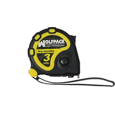 Imagen de WOLFPACK LINEA PROFESIONAL Flexometro 3 Metros Con Freno Grip Special