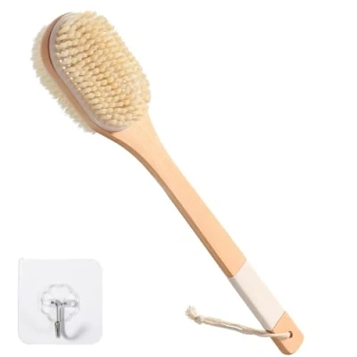 Imagen de Blendura Cepillo Exfoliante Corporal Mango Largo, Cuerpo, Ducha, Espalda, Espalda Ducha Uso en Seco y Húmedo, 43 cm Longitud