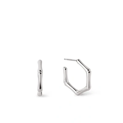 Imagen de Singularu MINI Bamboo Pendientes, Mujer, Talla: One Size, Silver