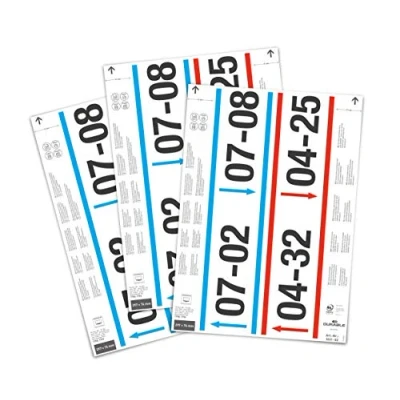 Imagen de Durable 103102 etiquetas insertables 297 x 74 mm para los bolsillos de las etiquetas, 40 en hojas A4, blancas