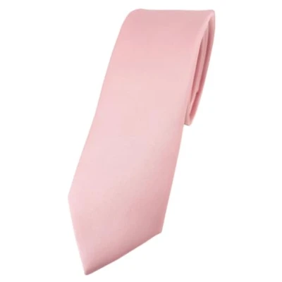 Imagen de TigerTie corbata de diseño estrecho en un solo color, ancho 5,5 cm, Rosa., Talla única