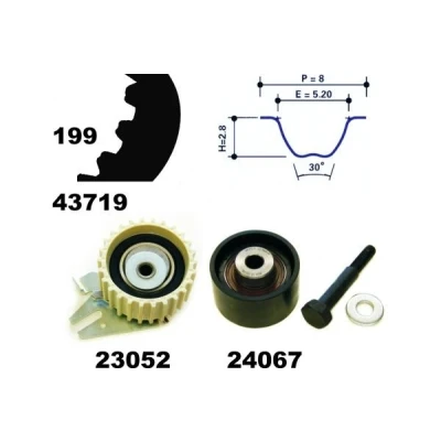 Imagen de MAPCO 23719 Kit de correa distribución 199 OPEL: Astra H Hatchback, Zafira B, Vectra C Berlina, SAAB: 9 3 Familiar