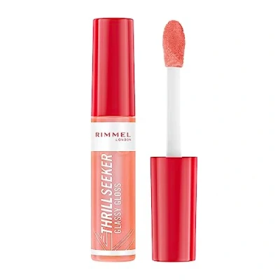 Imagen de Rimmel London Thrill Seeker Glassy Gloss Brillo Labial Peachy Vibes 10ml