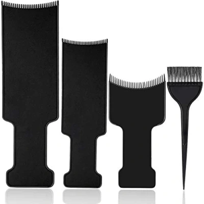 Imagen de 4 Piezas Tableros de Tintes Balayage con Dientes Paleta Color Pelo Pincel Peine Tablero para Cabello y Usos en Salón
