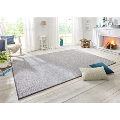 Imagen de BT Carpet Wolly Alfombra, Polipropileno, Gris, 150.0 x 80.0 0.12 cm