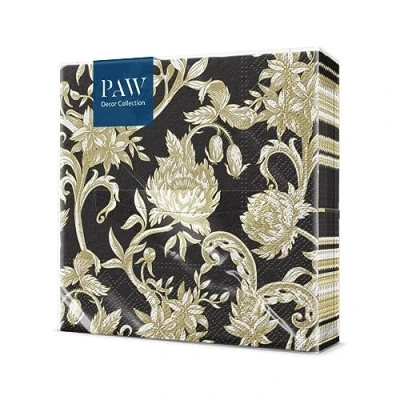 Imagen de PAW Servilletas Papel 3 Capas (33 x 33 cm) I 20 Unidades con Diseño de Clásica Decoradas para Comunión, Bautizo, Decoupage, Fiesta Color: Baroque Flowers