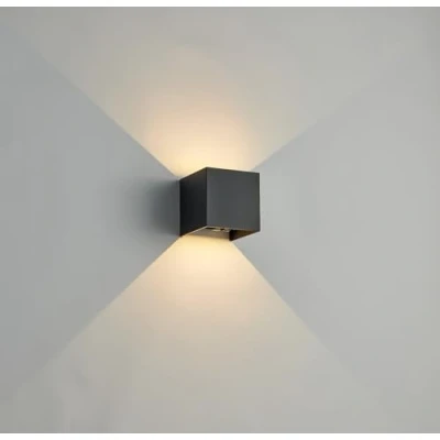 Imagen de MLUX CUBO 10W IP65 Negro 3000K Luz Calida