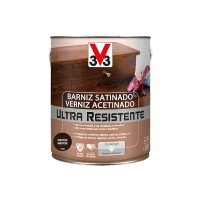 Imagen de V33 BARNIZ INTERIOR ULTRA RESISTENTE SATINADO WENGUÉ 2,5L