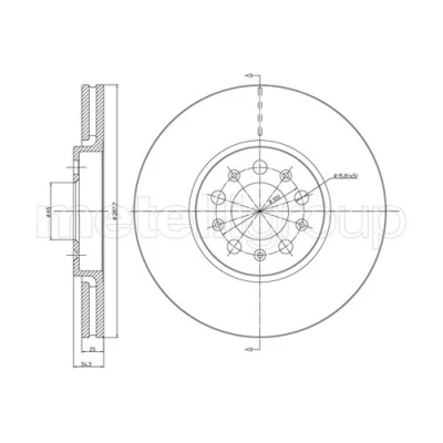 Imagen de Disco de freno METELLI 23 0365C