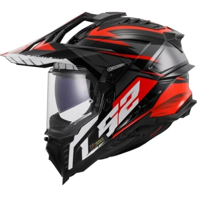Imagen de LS2, Casco Moto Cross EXPLORER SPIRE Black Titanium Red, S