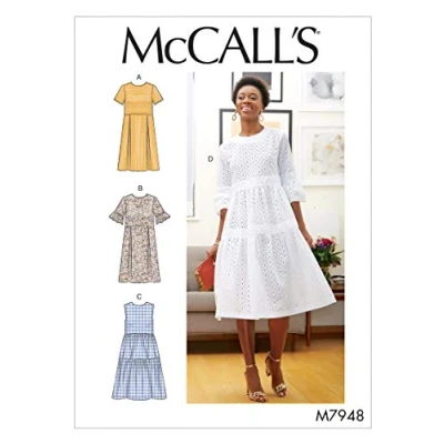 Imagen de McCall&#039;s M7948E5 McCalls Vestidos para Mujer, Papel, Blanco, varias tallas