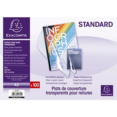 Imagen de Exacompta 42745E Lote de 100 cubiertas dossiers, A3