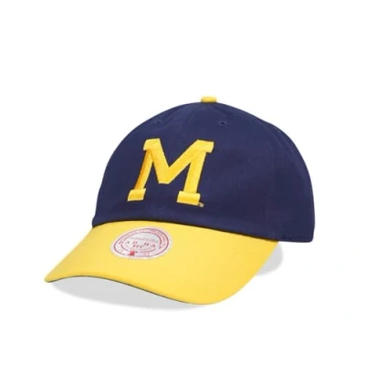 Imagen de Mitchell &amp; Ness University of Michigan Team Two Tone 2.0 Dad Strapback Cap, azul, Talla única