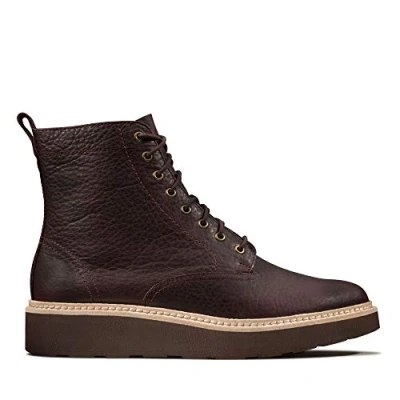 Imagen de Clarks Trace Pine, Botas Slouch Mujer, Marrón (Burgundy Leather Burgundy Leather), 35.5 EU