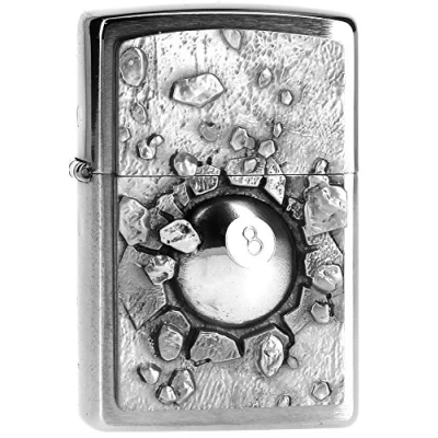 Imagen de Zippo Feuerzeug PL Billard Design Black 8 Ball Luz, Metal, Plateado, Talla única