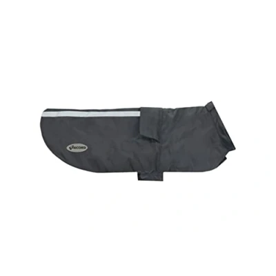 Imagen de Record Impermeable para Perros Giger. Plegable con Interior Transpirable de Malla, Bandas Reflectantes y elásticos Ajustables Patas traseras Cómodo Seguro Cada Paseo Negro, 2XL