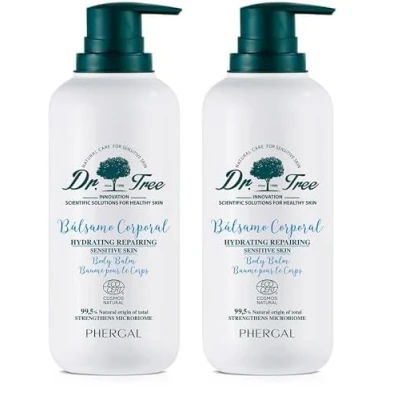 Imagen de Dr. Tree Bálsamo Corporal Hidratante, Pieles Sensibles, Repara y Nutre, Rápida Absorción, Airless, Sin Sulfatos SLE, SLS, parabenos, siliconas, 99,5% Ingredientes Naturales, ECOCERT