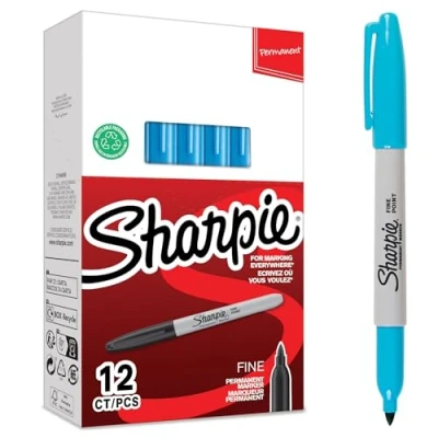 Imagen de Sharpie Marcador de pernament fino 2194215 azul brillante 12 unidades