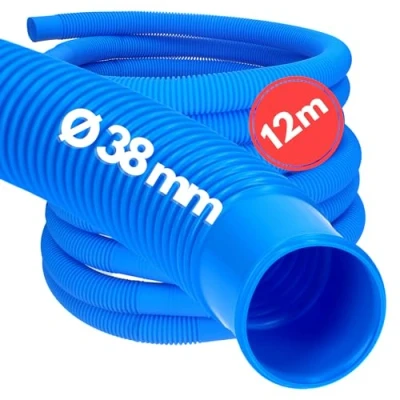 Imagen de Kalitec manguera de piscina 38 mm azul 12 m I para bomba flexible agua aspiración