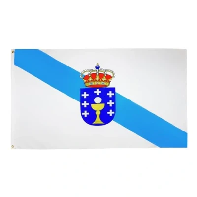 Imagen de AZ FLAG Bandera Galicia 90x60 cm Gallega 100% Poliéster Con Ojales de Metal integrados 50g Colores Vivos Y Resistente A La Decoloración