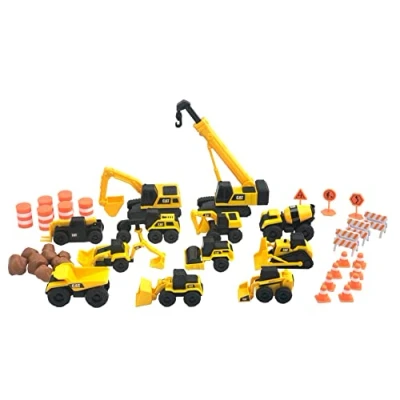 Imagen de CatToysOfficial Máquinas y Camiones DE Juguete para Niños SET 41 Piezas: Camión Volquete, Pala Cargadora, Excavadora, Retroexcavadora, Bulldozer, Grua Juguetes 3 Años o Más