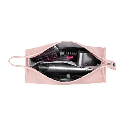 Imagen de BUBM Bolsa de almacenamiento viaje compatible con Dyson Airwrap Styler, Shark Flexstyle Air Styling y sistema secado, organizador portátil para Styler accesorios, color rosa