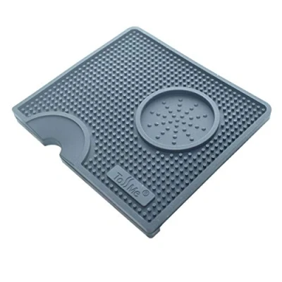 Imagen de ToSSme Alfombrilla de silicona para café, café exprés, Almohadilla en polvo, TM CO01 Negro
