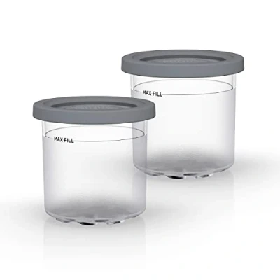 Imagen de Ninja Dessert Tubs Pack of 2 [4437KU300EUUK] Official Accessory Compatible with Ice Cream Maker NC300UK, Grey/Clear