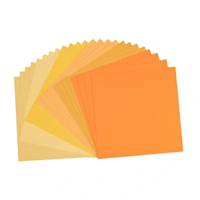Imagen de Florence Vaessen Creative Cardstock Canvas Texture Scrapbook Paper, Yellow